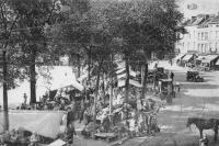 carte postale ancienne de Ixelles Place Ste-Croix (Flagey) - Le Marché
