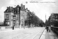 carte postale ancienne de Ixelles Le Pont de l'avenue de la Couronne