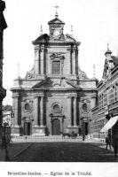 carte postale ancienne de Ixelles Eglise de la Trinité (Parvis de la Trinité)