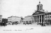 carte postale de Bruxelles Place Royale