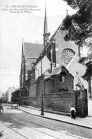 carte postale ancienne de Ixelles Eglise des Pères du Saint Sacrement - Chaussée de Wavre