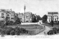 carte postale ancienne de Ixelles Avenue de la Cascade et rue du Monastère