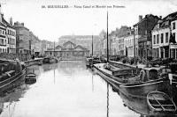 carte postale de Bruxelles Vieux Canal et Marché aux Poissons