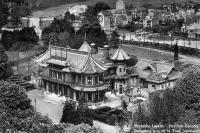 carte postale ancienne de Laeken Pavillon Chinois - Panorama pris de la Tour Japonaise