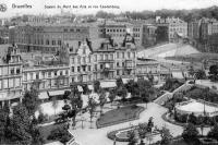 carte postale de Bruxelles Square du Mont des Arts et rue Coudenberg