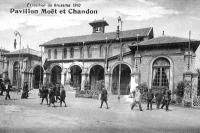 postkaart van Brussel Exposition de Bruxelles 1910 - Pavillon Moët et Chandon