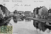carte postale ancienne de Molenbeek Quai de Mariemont - Quai de l'industrie