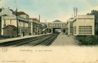 carte postale ancienne de Koekelberg La gare intérieure
