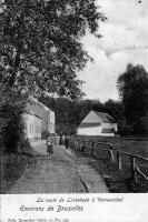 carte postale ancienne de Uccle La route de Linkebeek à Verrewinkel