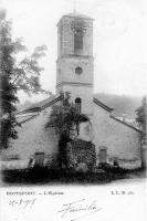 carte postale ancienne de Watermael-Boitsfort L'Eglise St Hubert dite Ste Philomène (construite 1827-1833 et démolie 1925)