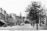 carte postale ancienne de Watermael-Boitsfort Place Léopold Wiener et Maison Communale