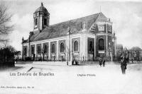 carte postale ancienne de Uccle L'église d'Uccle