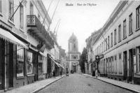 carte postale ancienne de Uccle Rue de l'Eglise (actuelle rue Xavier de Bue)