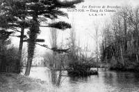 carte postale ancienne de Uccle Saint Job - Etang du Château