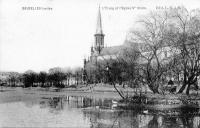 carte postale ancienne de Ixelles L'Etang et l'Eglise Ste Croix