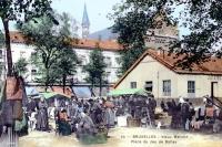 carte postale de Bruxelles Vieux Marché - Place du jeu de Balle - Les Puces