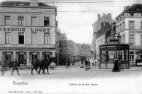 carte postale de Bruxelles Entrée de la rue Haute