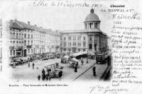 carte postale ancienne de Molenbeek Place Communale