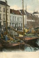 carte postale de Bruxelles Arrivage de Moules (Quai au Foin)