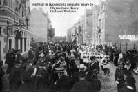 postkaart van Sint-Lambrechts-Woluwe Souvenir de la pose de la première pierre de l'église Saint-Henri