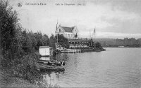 carte postale ancienne de Genval Café de l'Aquarium