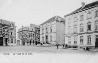 carte postale ancienne de Wavre La Place de la Gare