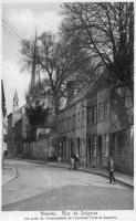 carte postale ancienne de Nivelles Rue de Soignies - Vue prise de l'emplacement de l'ancienne porte de Soignies