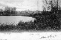 carte postale ancienne de La Hulpe L'étang et le village