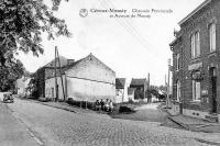 carte postale ancienne de Céroux-Mousty Chaussée provinciale et avenue de Mousty