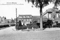 carte postale ancienne de Céroux-Mousty La maison Everaerts Frères et Soeur et les écoles
