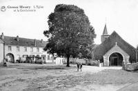 postkaart van Céroux-Mousty L'église et la Gendarmerie