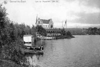 carte postale ancienne de Genval Café de l'aquarium