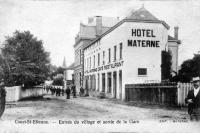 postkaart van Court-Saint-Etienne Entrée du village et sortie de la Gare