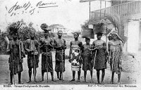 carte postale ancienne de Boma Groupe d'indigènes du Mayumbe