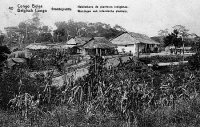carte postale ancienne de Stanleyville Habitation de planteurs indigènes