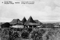 carte postale ancienne de Kabinda Corps de garde et la prison