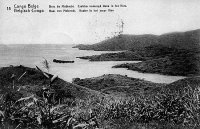 carte postale ancienne de Baie de Mobimbi Cratère immergé dans le lac Kivu