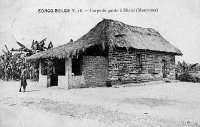 carte postale ancienne de Micici Corps de garde à Micici (Manyema)