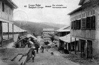 carte postale ancienne de Matadi Rue principale