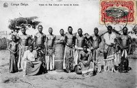 carte postale ancienne de Bas-Congo Types du Bas-Congo en tenue de danse