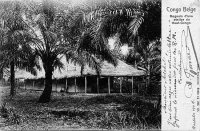 carte postale ancienne de Haut-Congo Magasin d'une station du Haut-Congo