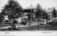 carte postale ancienne de Soignies Le Kioske au Parc