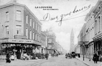 carte postale ancienne de La Louvière Rue du Commerce