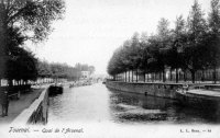 carte postale ancienne de Tournai Quai de l'arsenal