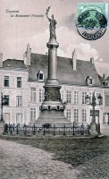 carte postale ancienne de Tournai Le monument Français