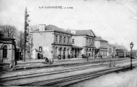 carte postale ancienne de La Louvière La gare