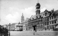 carte postale ancienne de Mons Hôtel de ville