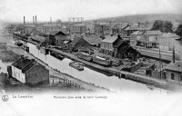carte postale ancienne de La Louvière Panorama (vue prise du terril Cambier)
