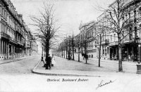 carte postale ancienne de Charleroi Boulevard Audent