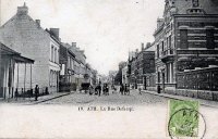 carte postale ancienne de Ath La rue Defacqz